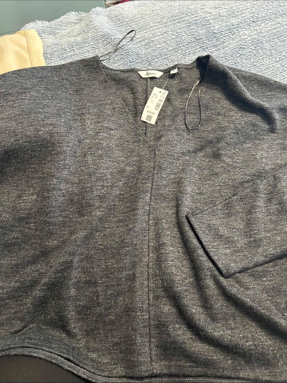 Charcoal Gray Pullover Top